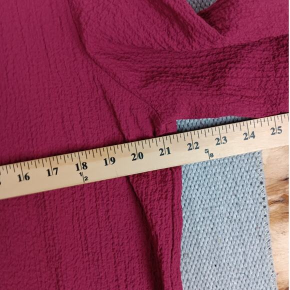 Bedford Fair Vintage Track Suit Set Womens Large Maroon Crepe Fabric Fall Casual - Picture 8 of 16